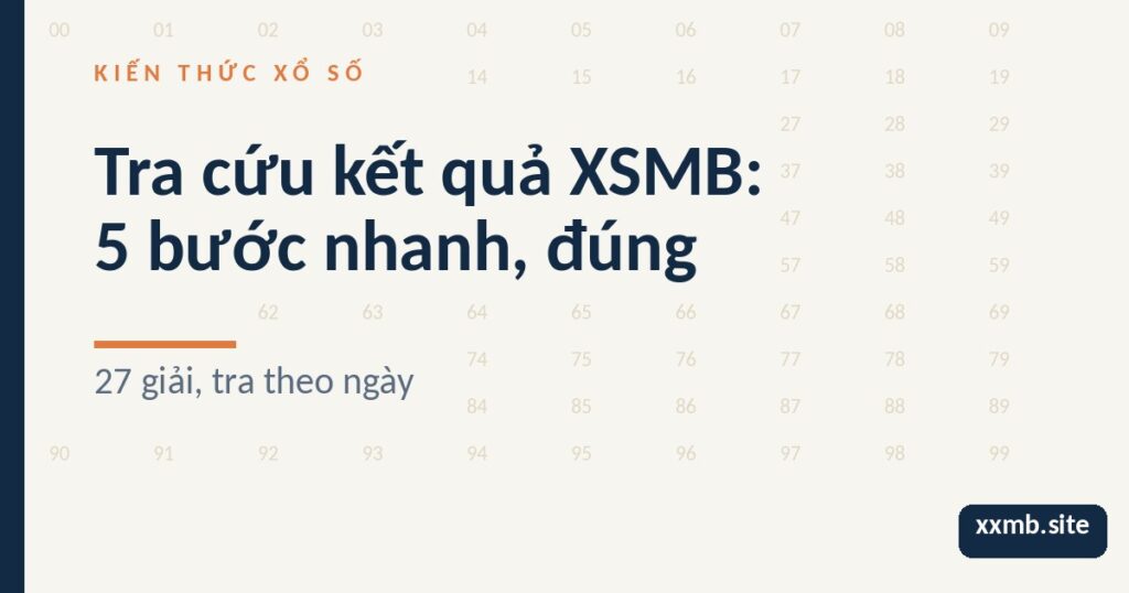 Minh hoạ hướng dẫn tra cứu kết quả xổ số miền Bắc trên nền sáng
