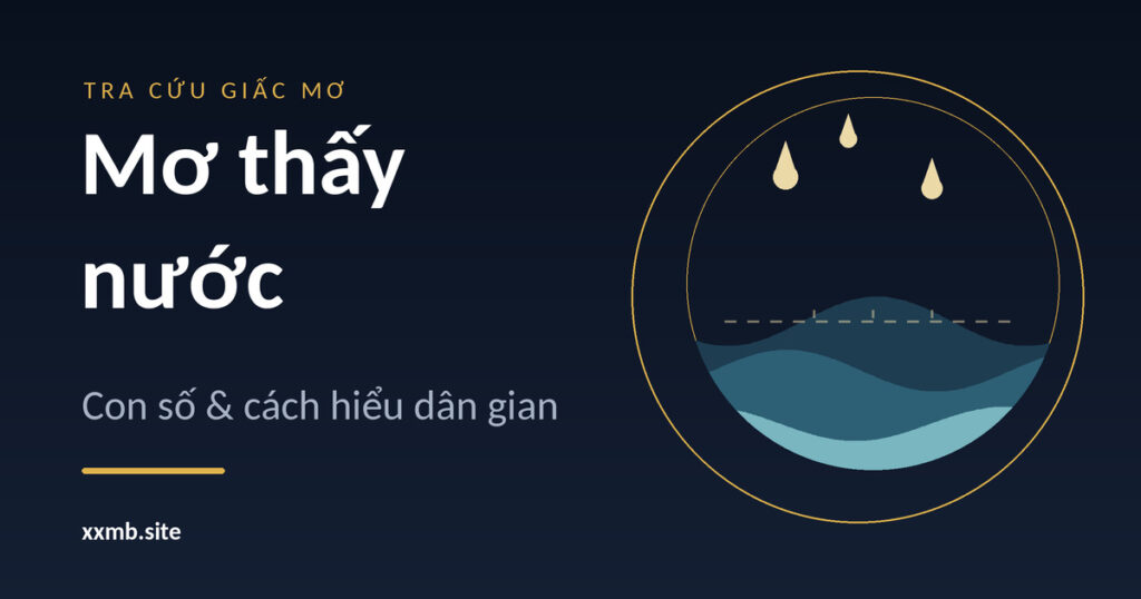 Minh hoạ mặt nước gợn sóng trong vòng tròn vàng trên nền tối