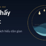 Minh hoạ mặt nước gợn sóng trong vòng tròn vàng trên nền tối