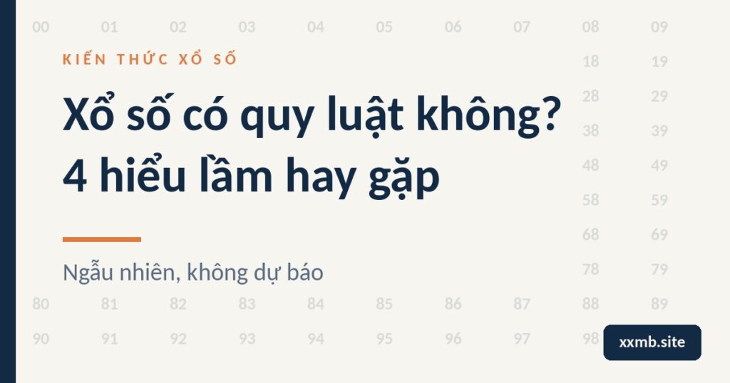 Minh hoạ 4 hiểu lầm về quy luật xổ số trên nền giấy sáng
