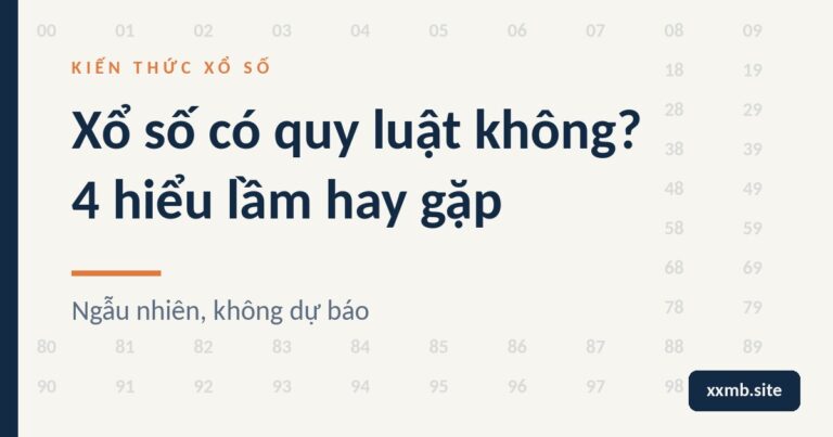 Minh hoạ 4 hiểu lầm về quy luật xổ số trên nền giấy sáng