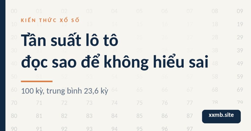 Minh hoạ bảng tần suất lô tô trên nền giấy sáng